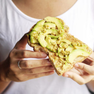 avocado toast high fiber food