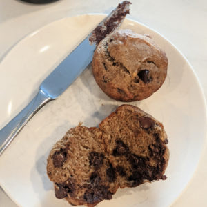 banana muffin with chocolate chips