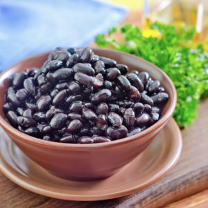 black beans high fiber food