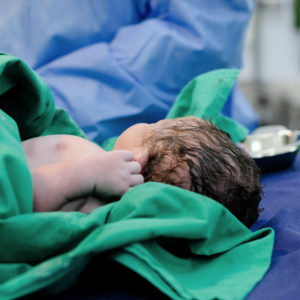 New baby born via c-section